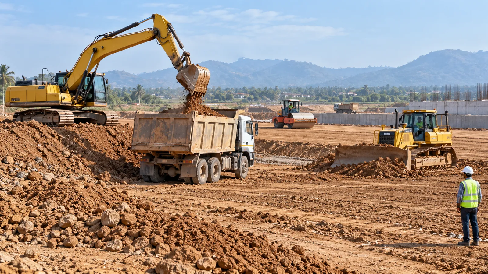 Illustrative backfilling site visual