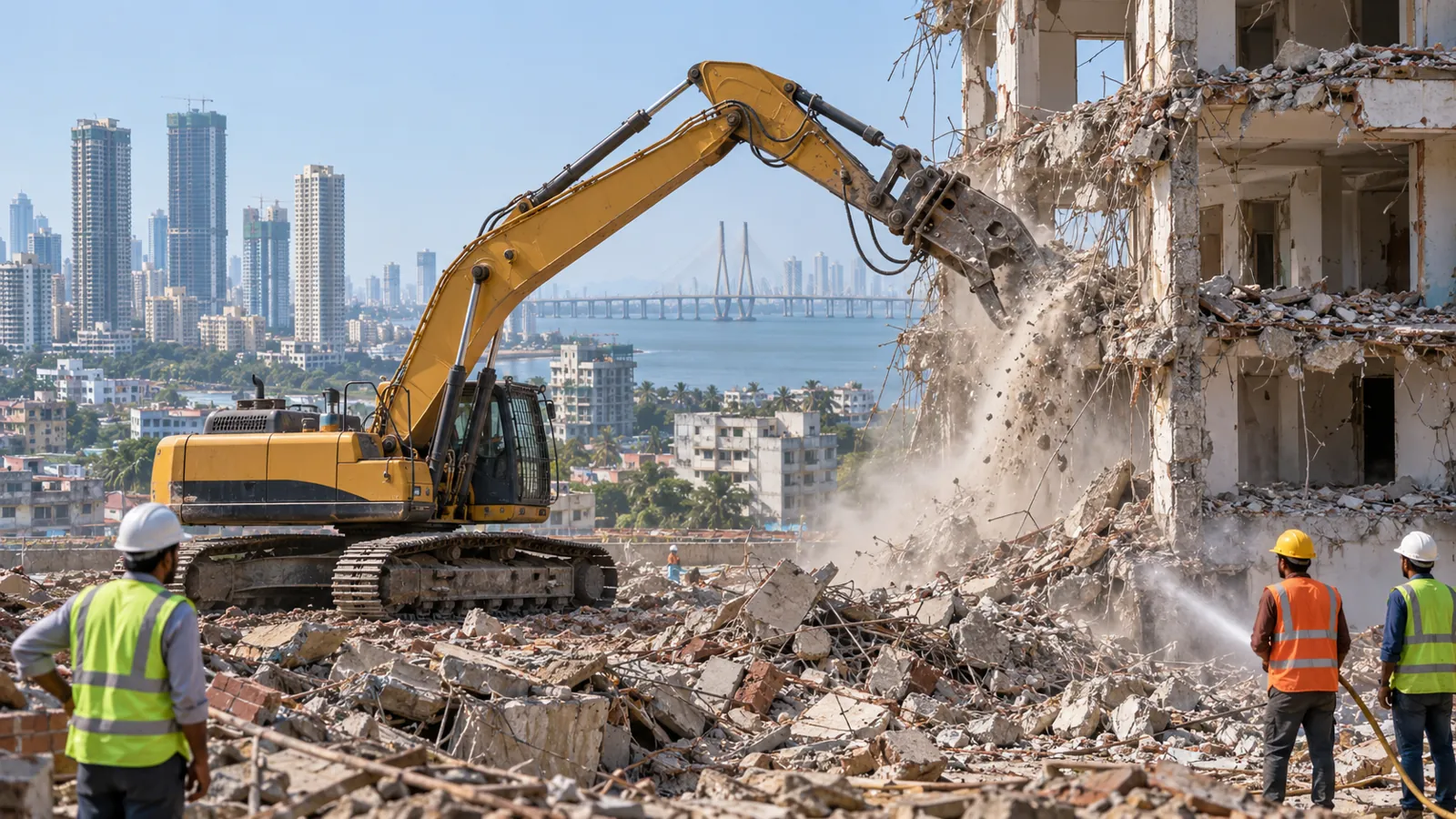 Illustrative demolition worksite