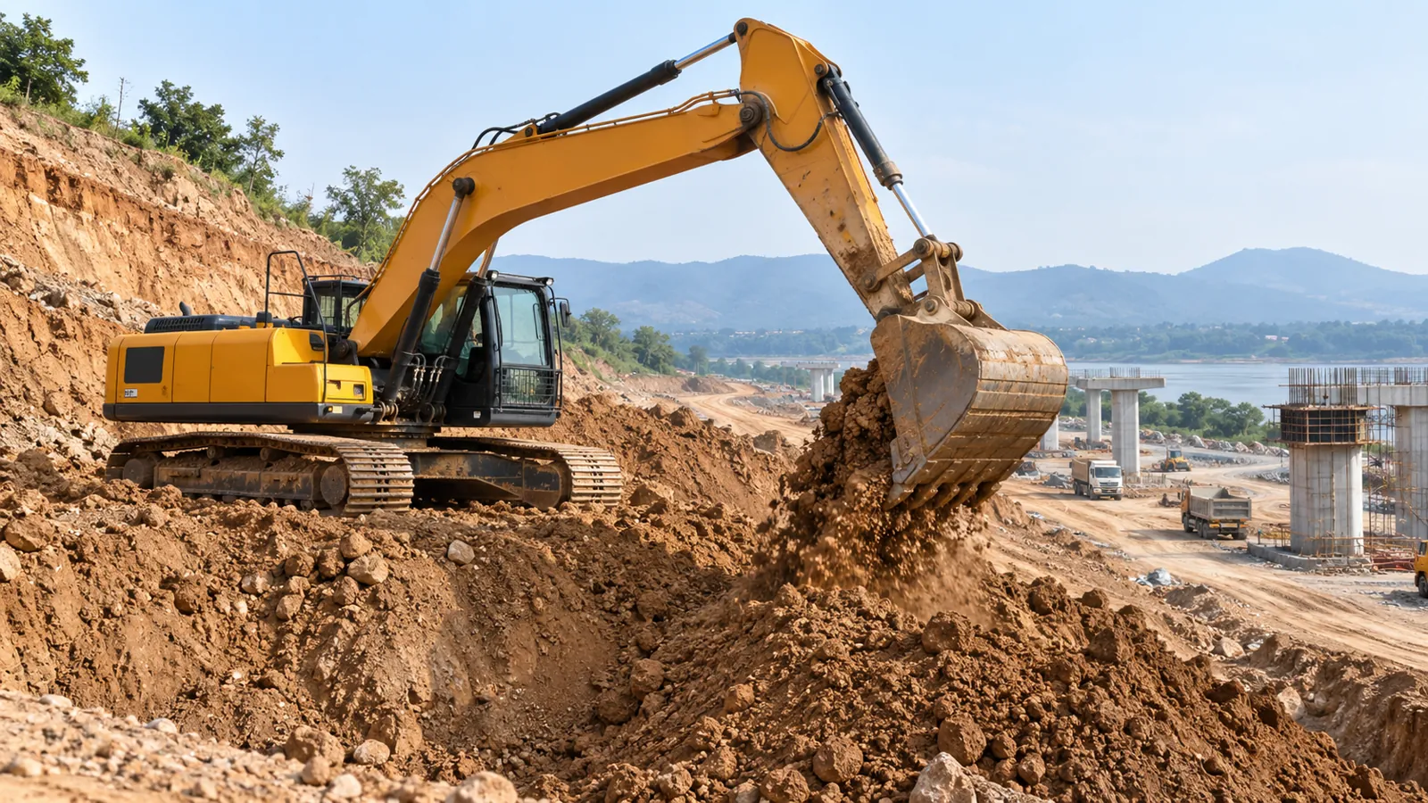 Illustrative excavation worksite