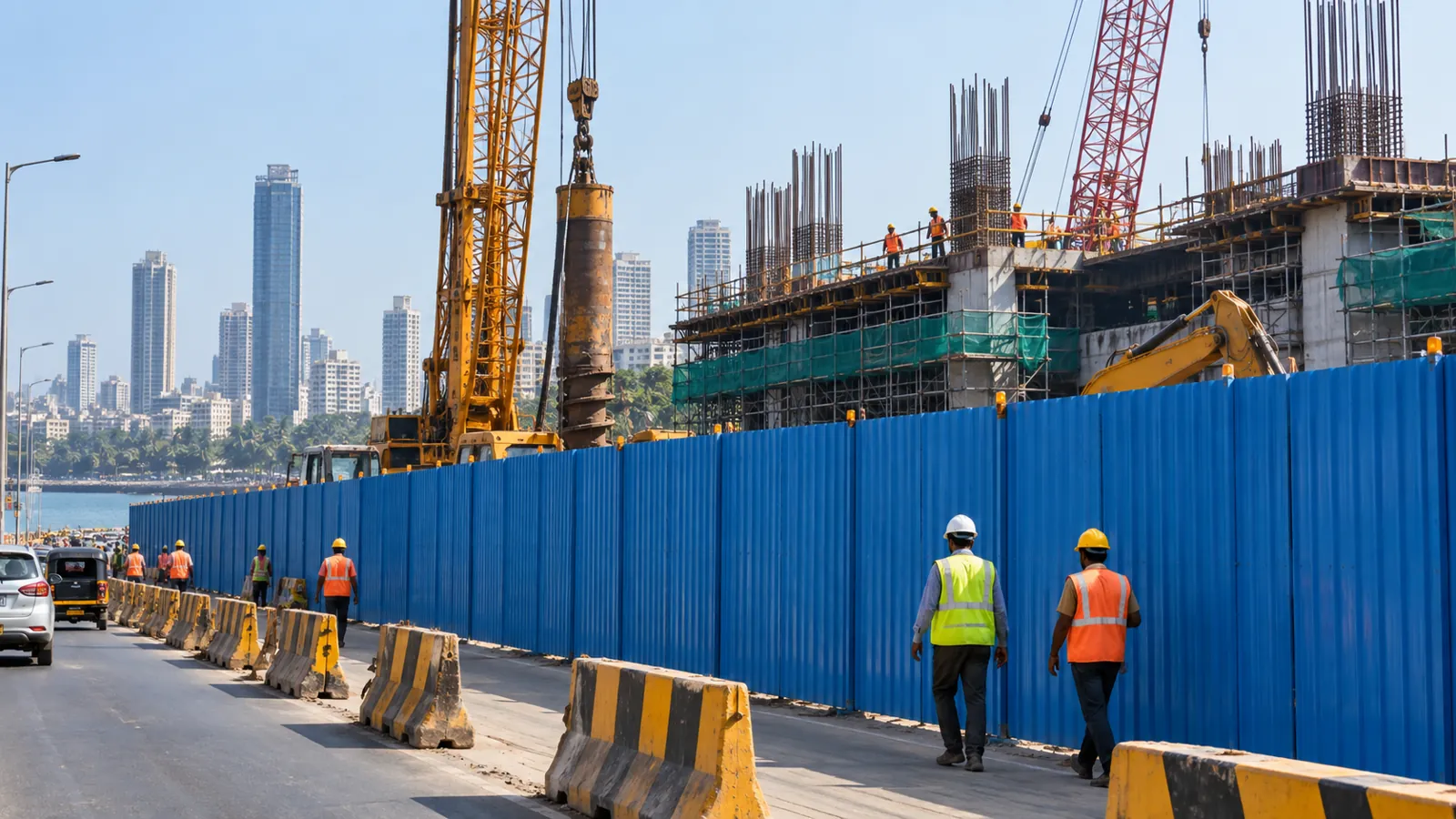 Illustrative partition wall & barricading site
