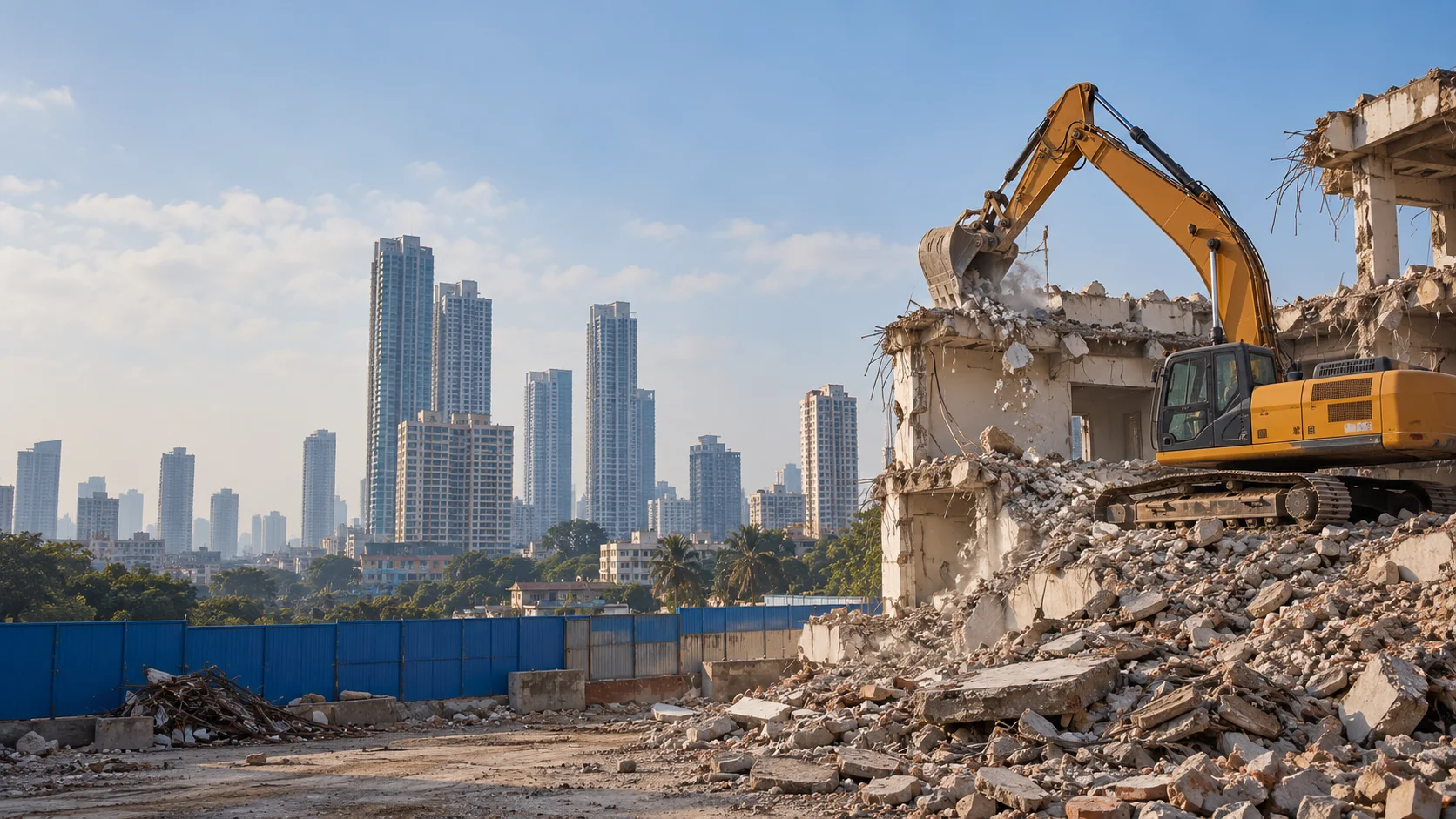 Illustrative hero demolition service visual